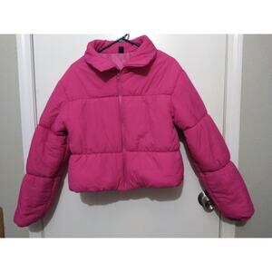 Ladies Puff Pink Coat